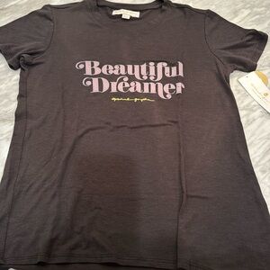 Spiritual gangster black t shirt beautiful dreamer NWT size XS